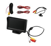 FONDOTIN 1 Juego Cámara de Trasera para Coche con Monitor LCD de Kit de Herramientas de Estacionamiento para Conducción y DVD