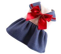 FONDOTIN 1 Pieza Falda para Estudiantes De Mascota Disfraces De Perros Vestido con Arco Cosas De Perro Atuendo Ropa para Perros Pequeños Linda Ropa De Perro Disfraces De Cachorros Poliéster