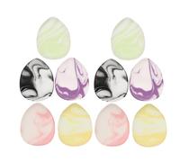 FONDOTIN 10 piezas Esponjas de Maquillaje Mini Puff de Polvo Reutilizables para Base y Corrector Aplicadores para Maquillaje Seco y Húmedo Teardrop Powder Puff para Acabado Natural y