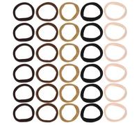 FONDOTIN 100 piezas Gomas de Pelo para Mujer Alta Elasticidad Sin Daño Sin Costuras Resistentes y Duraderas Color Leche Té Accesorios para Coletas y Peinados Diarios