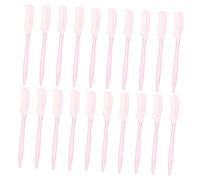 FONDOTIN 100 Piezas Mini Eyelash Comb Eyebrow Brush Reusable Lightweight Lash Separator For Precise Makeup Grooming Portable Transparent