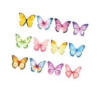 FONDOTIN 12 piezas Blocs de Notas Adhesivas con Diseño de Mariposas Acuarela Papelería Creativa para Oficina y Uso Personal Unidades de Papel Autoadhesivo Portátil para Mensajes y