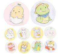 FONDOTIN 120piezas Apósitos Adhesivos Redondos Para Niño Niña Parches Protectores Transpirables Para Heridas Diseño Cartoon y Transpirable Cuidado Seguro Para Cortes Pequeños Embalaje Indiv