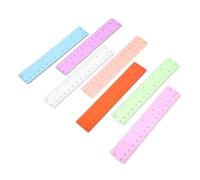 FONDOTIN 14 Piezas Kit de Reglas Transparentes de Colores Multiusos para Dibujo Técnico y Matemáticas Herramienta Precisa para Estudiantes y Oficina Material Escolar Práctico