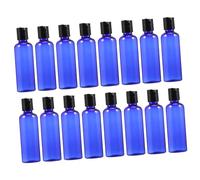 FONDOTIN 16 piezas Botellas de Viaje Recargables Pet con Tapa Prueba de Fugas para Maquillaje y Cosméticos para Viajes Deporte y Uso Diario