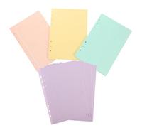 FONDOTIN 160 hojas Papel Relleno para Cuadernos de Recambio de Papel Rayado y Cuadriculado Colores Pastel Recarga Práctica para Archivadores para Oficina y Uso Diario