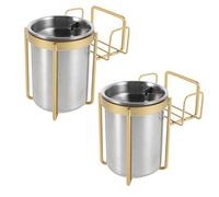 FONDOTIN 2 Ceniceros de Pared de Acero Inoxidable sin Perforación Soporte Mural Multiusos Ranuras para Colillas Diseño Resistente al Viento para Baño y Hogar Pack 2 Unidades