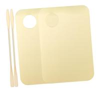 FONDOTIN 2 juegos Paletas Acrílicas para Mezcla de Base de Maquillaje con Espátula Compacto y Ligero Bandeja para Mezcla Cosmética Portátil y Fácil de Limpiar para Profesionales y Uso