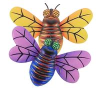 FONDOTIN 2 Piezas Abeja De Hierro Disfraz De Insecto Alfombra De Abeja Corazones De Mimbre Para Colgar Decoración De La Pared De Mimbre Decoración De Abejas Plantas Falsas Felpa Planchar