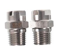FONDOTIN 2 piezas Boquillas Nebulizadoras de Inoxidable Pulverizador de Jardín Pulg Boquilla de Aspersión Abanico para Riego Humidificación Limpieza y Lavado Industrial