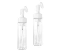 FONDOTIN 2 Piezas Botella Espumadora Facial Recargable con Cabezal de Cepillo Dispensador Práctico para Jabón Líquido Champú y Acondicionador Diseño Duradero y Fácil de Limpiar para