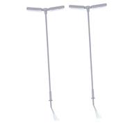 FONDOTIN 2 Piezas de Lámparas de Calle Miniatura con Luz Cálida Blanca para Decoración de Maquetas y Mesas de Arena DIY