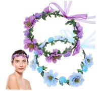 FONDOTIN 2 piezas Diademas Bohemias con Cinta para Novia y Fiesta Tocado Elegante para Boda y Dama de Honor Accesorios de Cabello Mujer
