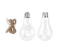 FONDOTIN 2 Piezas Jarrones Colgantes de Vidrio Forma de Bombilla Diseño Hidroponico Único para Flores y Plantas Decoración Interior para Hogar y Oficina