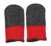 FONDOTIN 2 Piezas Juego De Dedazos Mangas del Pulgar del Jugador Manga De Compresión del Pulgar Cubre Dedos Empuñaduras para El Pulgar Cubierta De Dedo con Guantes Bien Fibra De Carbon Rojo
