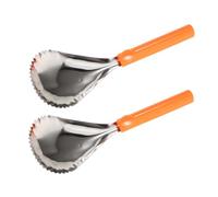 FONDOTIN 2 Piezas Manual Stainless Steel Pumpkin Corer Scoop For Pulp Separation And Seed Removal Portable Fruit Scraper Tool For Kitchen And Outdoor Use