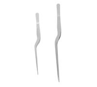 FONDOTIN 2 piezas Pinzas de Acero Inoxidable para Cocina Precisión para Espinas de Pescado Herramienta Versátil para Platos Occidentales Resistentes y Fáciles de Limpiar Accesorios