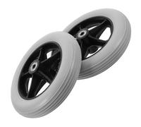 FONDOTIN 2 piezas Ruedas Delanteras para Silla de Ruedas Sólidas y Resistentes de Repuesto para Andadores y Carros de Compras de Grises