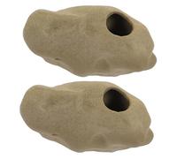 FONDOTIN 2 Piezas Soporte para Plantas Acuáticas Cerámico Ligera para Peceras Permite Crecimiento Raíces y Nutrientes Decoración Funcional para Acuarios Pequeños