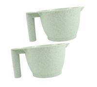 FONDOTIN 2 Piezas Tazones para Teñir Cabello Cuencos de de Tinte Profesional Reutilizables y Ergonómicos para Salón y Doméstico Resistentes y Fáciles de Limpiar Color Verde