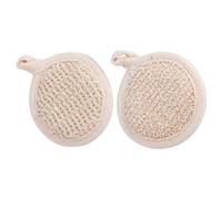 FONDOTIN 2 piezas Toallitas Exfoliantes para Baño Unidades Esponjas Suaves para Cuerpo y Piernas Almohadillas Naturales para Eliminar Células Muertas Limpiadoras de Piel y para Ducha