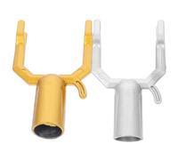 FONDOTIN 2 Piezas Unidades Cabezal Tenedor para Poste Ropa Accesorio Reemplazo Duradero para Colgadores Secadora Compatible con Varillas para Colgar Ropa y Luces Decorativas