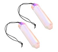 FONDOTIN 2 Prismas Atrapasoles de Cristal Decorativo AB 120 Mm Colgantes para Ventana y Jardín, Prisma Colgante Feng Shui para Decoración Interior y Exterior, Adornos Arcoíris para