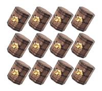 FONDOTIN 20 piezas Caja de Dulces Pirata Hexagonal Plegable con Textura de Madera Caja de Regalo Estilo Barril Tesoro para Fiestas Temáticas y Recuerdos Originales