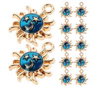 FONDOTIN 20 Piezas Colgantes Sol con Diseño Sonrisa Dijes Aleación Resistentes para Fabricación Joyas DIY Accesorios Ligeros para Collares Pendientes y Llaveros Decoración Creativa Verano