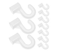 FONDOTIN 20 Piezas Heavy Duty Plastic Closet Rod End Brackets Pole Holders For Bedroom Wardrobe Hanging Clothes Storage Organization