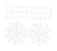 FONDOTIN 200 Piezas Telarañas Falsas de Plástico Luminosas para Halloween Decoraciones de Porche Terroríficas Telarañas Brillantes Reutilizables para Fiesta y Broma