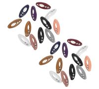 FONDOTIN 24 Broches de Seguridad Multicolor para Mujer Clips de Plástico Ligero para Pañuelos y Chales Imperdibles Ovalados para Hijab y Accesorios de Moda Paquete de 24 Unidades para