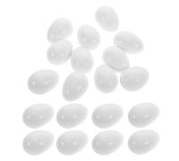 FONDOTIN 24 Piezas Huevos Artificiales para Nido de Agapornis 24 Piezas, Huevos Falsos de Plástico Reutilizables de 2,1 Cm, Decoración Realista para Entrenamiento y Disuasorio de Puesta en