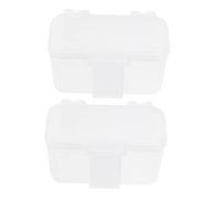 FONDOTIN 2piezas Caja De Cría para Pequeños Reptiles y Cultivo De Gusanos De Diseño Práctico y Transpirable Contenedor Ligero y Duradero Blanco