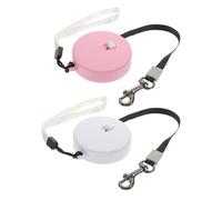 FONDOTIN 2piezas Cuerda Retráctil para Perros Correa de Entrenamiento Portátil para Caminar con Correa de Muñeca para Cachorros Pequeños Gatos Conejos Suministros para Exteriores