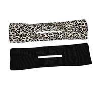 FONDOTIN 2piezas Diademas De Alambre Para Moños Accesorios Para Pelo Decoración Femenina Negro y Leopardo Fácil Uso y Estilo Chic