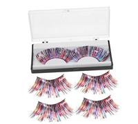 FONDOTIN 3 De Extensiones De Pestañas Postizas Para Escenario Coloridas Decorativas Para Halloween Tiras Marrones Voluminosas Maquillaje Pestañas Postizas Para