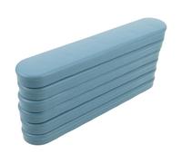 FONDOTIN 3 Pares de Almohadillas Antideslizantes Azules para Reposabrazos de Silla Inodoro Portátil, Repuesto Duradero para Apoyabrazos de Sillas Plegables, Accesorio para Pacientes