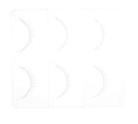 FONDOTIN 3 pares Pestañas Postizas Blancas Naturales Cruzadas Cortas para Maquillaje Cosplay Halloween Fiestas Fáciles de Aplicar y Esponjosas