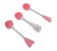 FONDOTIN 3 piezas Cepillo de Silicona Manual Suave para Limpieza Profunda Aplicador de y Removedor de Maquillaje Herramienta Versátil para Cuidado de