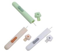 FONDOTIN 3 Piezas Herramienta de Enhebrado y Descosedor Portátil para Costura Artesanal, Juego de Utensilios de Costura Diseño Oso en Verde, Crema y Gris, Ayuda Fácil para Enhebrar Agujas