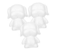 FONDOTIN 3 Piezas Moldes de Espuma para Manualidades Perro Pug Blanco para Decoración Floral Pintura y Escultura Bodas y Fiestas