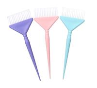 FONDOTIN 3 piezas Peines Aplicadores para Teñir Cabello con Cerdas Suaves Colores Rosa Azul y Púrpura Herramienta Profesional para Peluqueros y Uso Doméstico