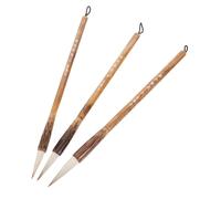 FONDOTIN 3 Piezas Pinceles para Caligrafía y Acuarela Cepillos Sumi Japoneses para Principiantes para Dibujo y Práctica de Kanji Diseño Ergonómico y Ligero para Uso Cómodo y Aprendizaje
