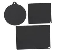 FONDOTIN 3 Piezas Protector para Placa de Inducción Silicona Resistente al Calor Antideslizante y Antiaceite de Alfombrillas para Encimera Redonda Cuadrada Rectangular