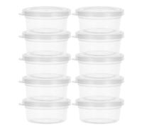 FONDOTIN 30 Piezas Unidades Cajas de Almacenamiento Transparentes Redondas Mini Organizador de Joyas Cuentas Costura Pastillas Contenedores de Plástico PP con Tapa Hermética para