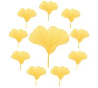 FONDOTIN 300 Hojas de Ginkgo Artificiales Amarillas de Seda Decoración de Otoño para Bodas y Fotografía Hojas de Otoño para Manualidades DIY y Centros de Mesa Accesorio Versátil para