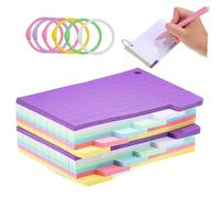 FONDOTIN 300 Hojas Tarjetas de Estudio Anillas Tarjetas Indexadas Rayadas Colores Fichas para Organización Escolar y Profesional de Notas Versátil para y Planificación Color