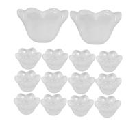 FONDOTIN 300 Piezas Bellflower Glass Bead Caps Floral Charms For DIY Jewelry Making Hairpin Accessories Tassel Crafts Fade-resistant Trumpet Flower Beads For Earrings And Necklaces