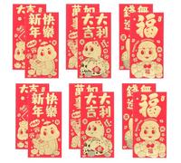 FONDOTIN 36 Piezas Sobres Rojos Chinos Tradicionales Bolsa Dinero Año Diseño Serpiente Decoración Primavera Regalos Festivos